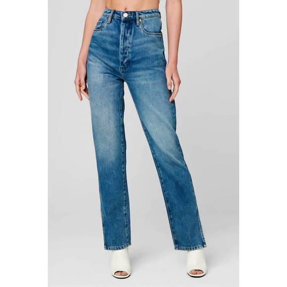 NEW BLANKNYC the lexington slim straight slit jeans in lnv - Picture 2 of 4